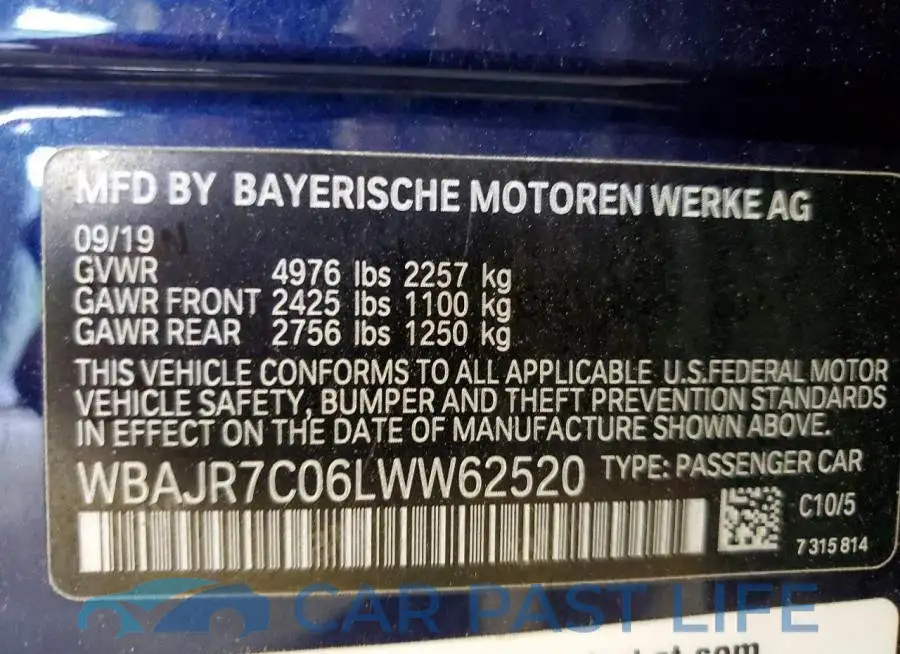 WBAJR7C06LWW62520# 12