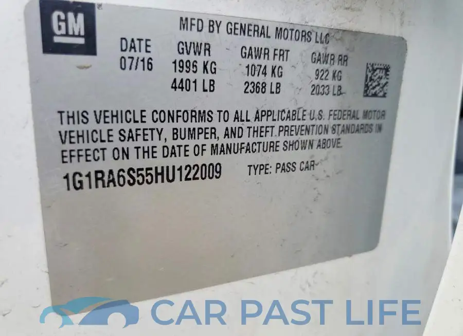 1G1RA6S55HU122009# 12