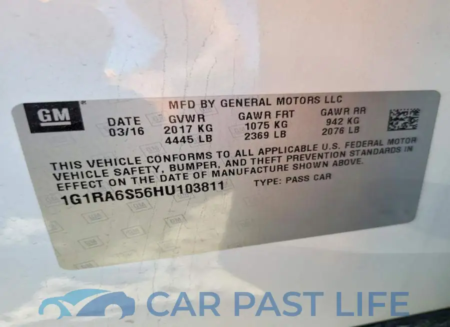1G1RA6S56HU103811# 12