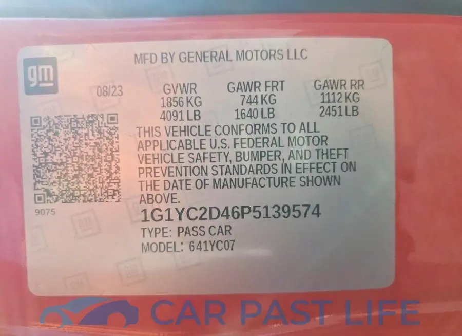 1G1YC2D46P5139574# 12