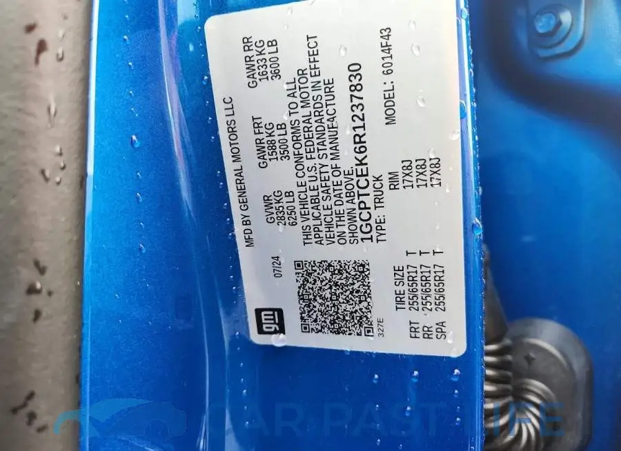 1GCPTCEK6R1237830# 13