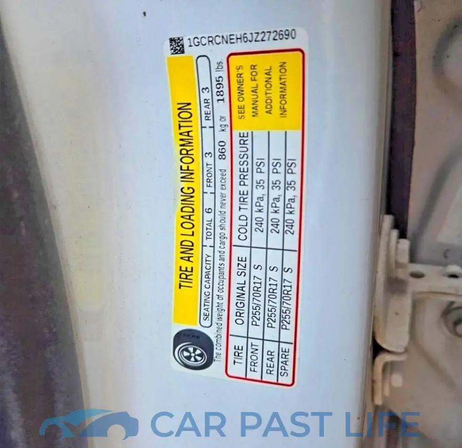 1GCRCNEH6JZ272690# 10