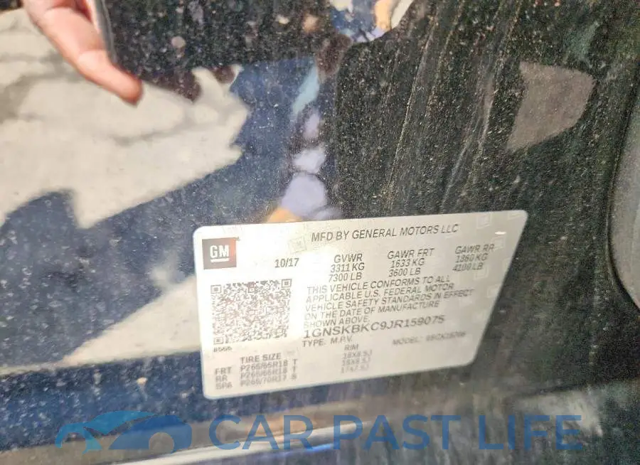 1GNSKBKC9JR159075# 13