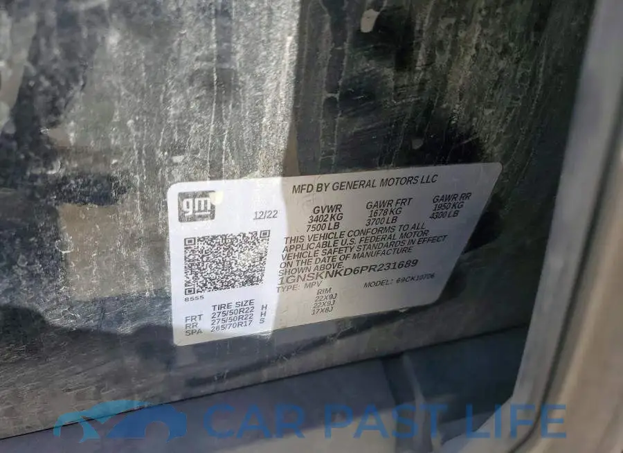 1GNSKNKD6PR231689# 14