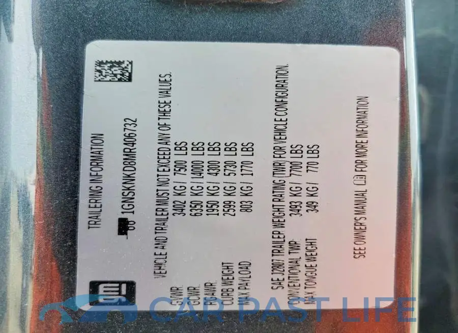 1GNSKNKD8MR406732# 13