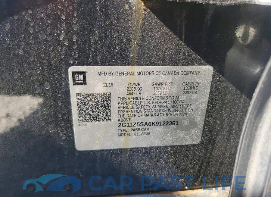 2G11Z5SA6K9122361# 13