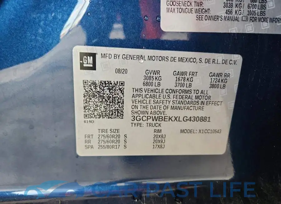 3GCPWBEKXLG430881# 12