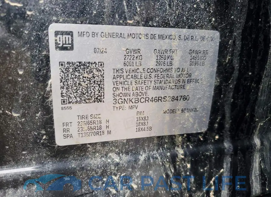 3GNKBCR46RS284760# 13