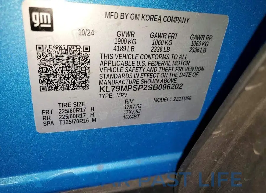 KL79MPSP2SB096202# 12
