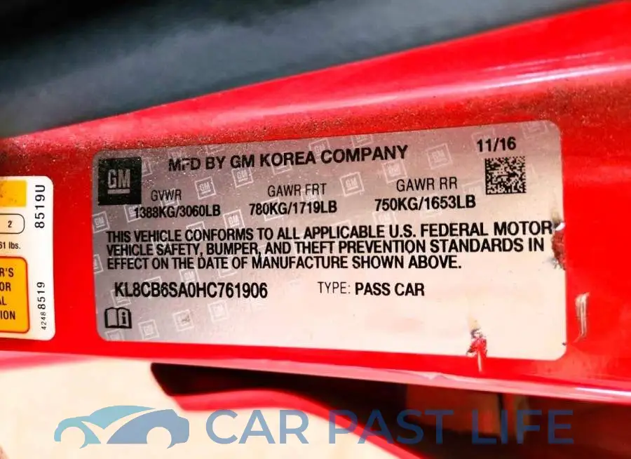 KL8CB6SA0HC761906# 12