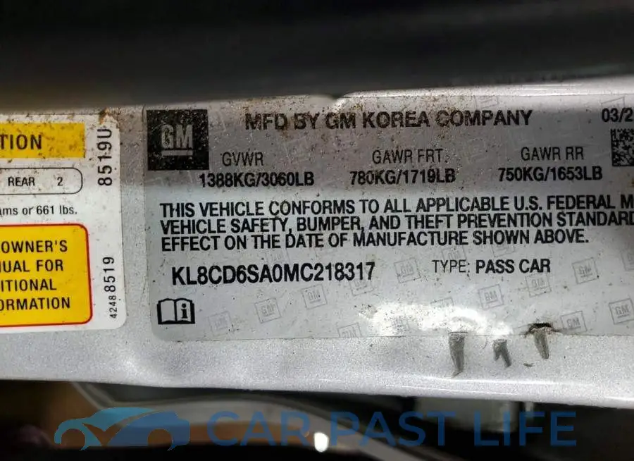 KL8CD6SA0MC218317# 12