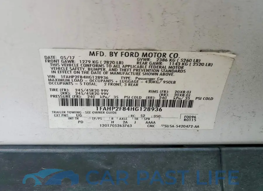 1FAHP2F84HG128936# 12