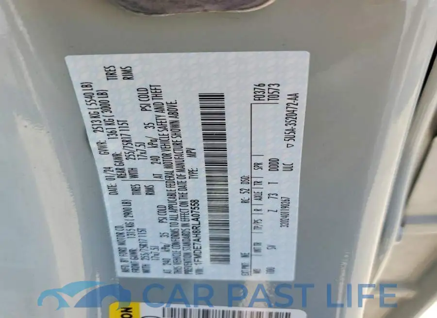 1FMDE7AH8RLA07558# 13