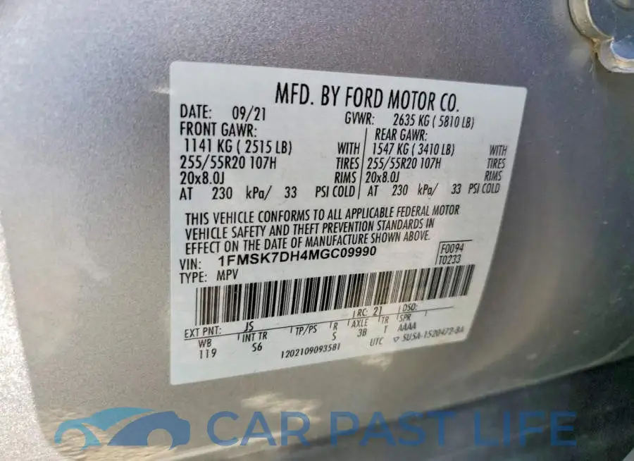 1FMSK7DH4MGC09990# 13