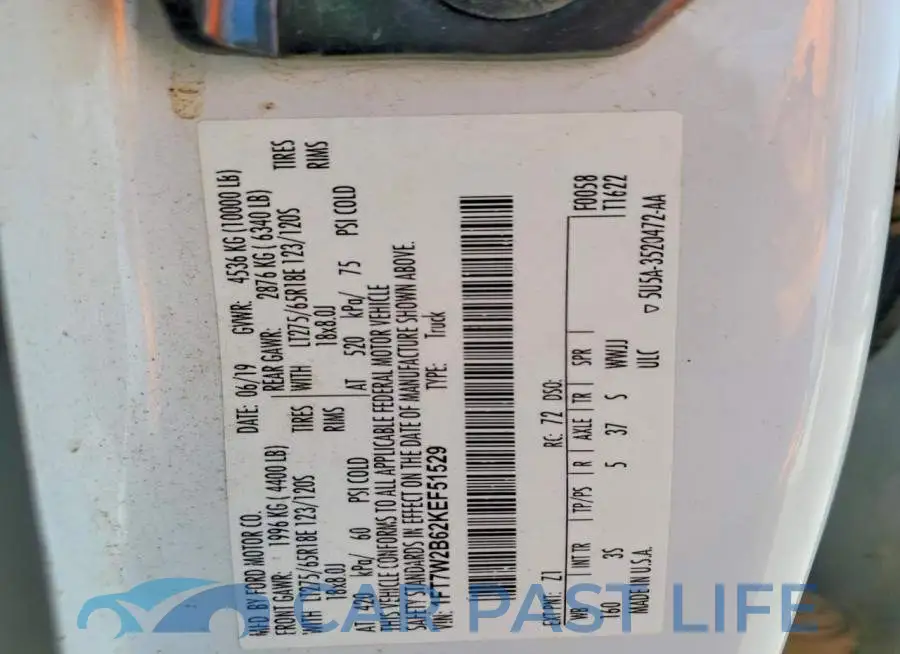1FT7W2B62KEF51529# 12