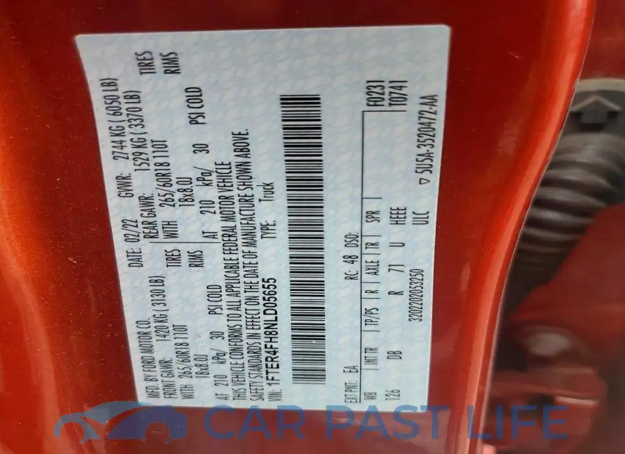 1FTER4FH8NLD05655# 13