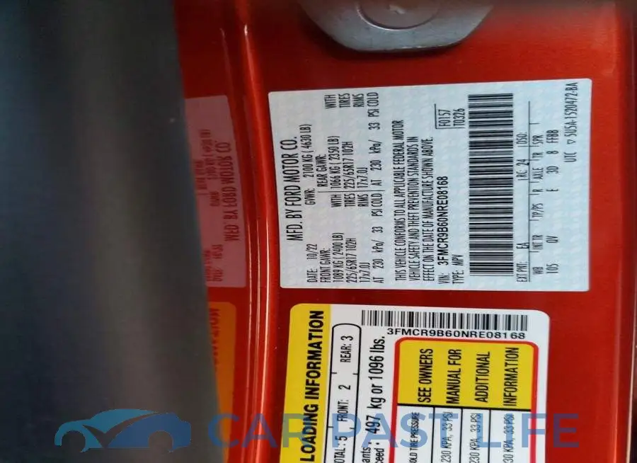 3FMCR9B60NRE08168# 14