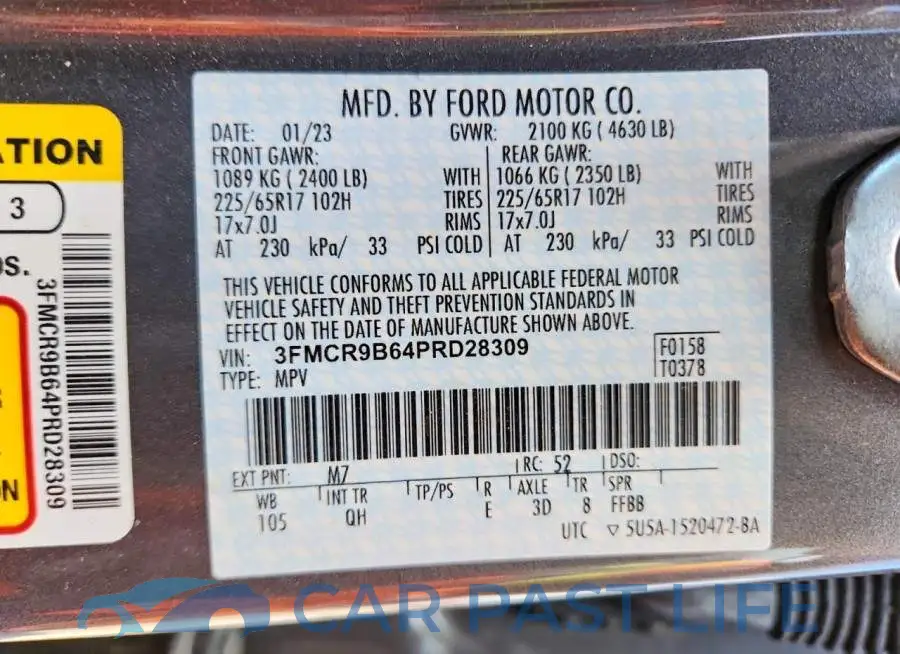 3FMCR9B64PRD28309# 12