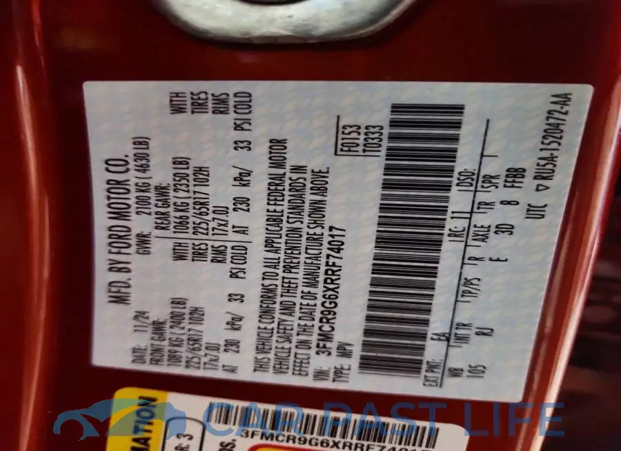 3FMCR9G6XRRF74017# 13