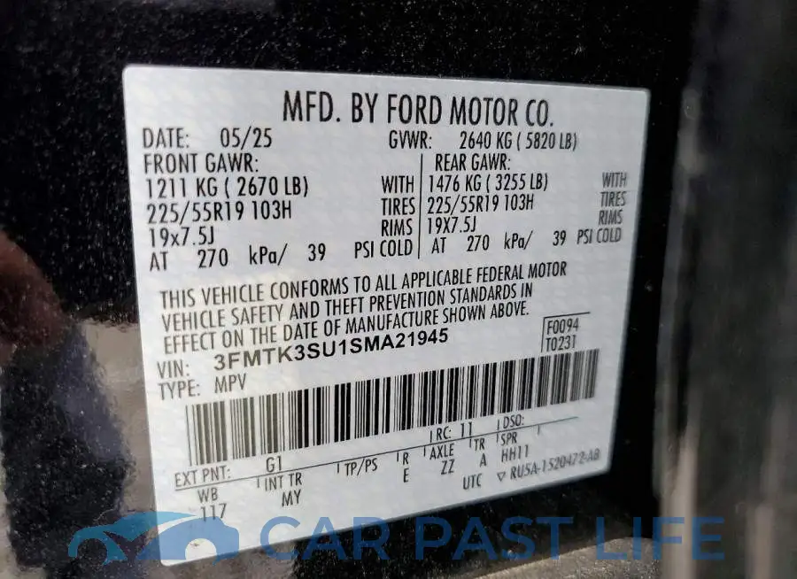 3FMTK3SU1SMA21945# 13