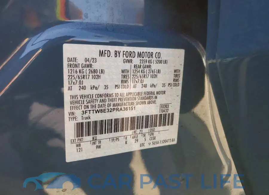 3FTTW8E32PRA36151# 12