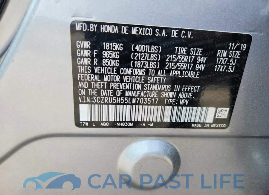 3CZRU5H55LM703517# 13