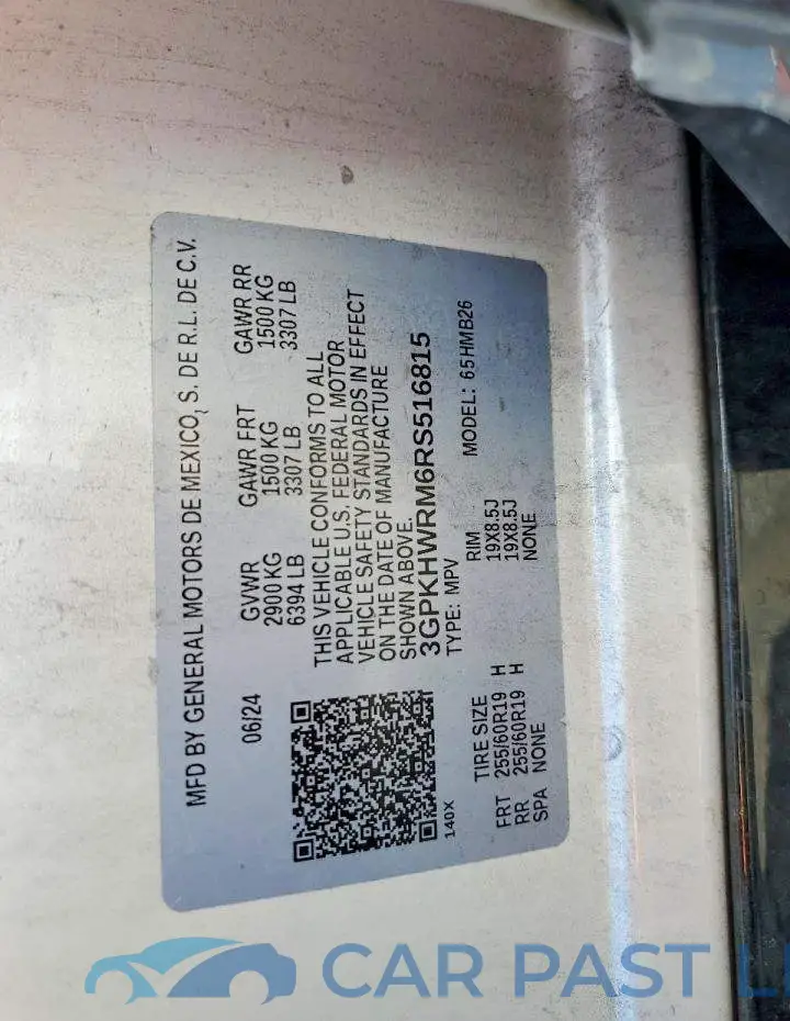 3GPKHWRM6RS516815# 13