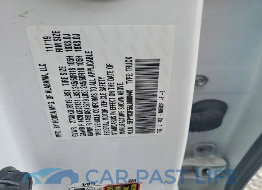 5FPYK3F56LB000440# 13