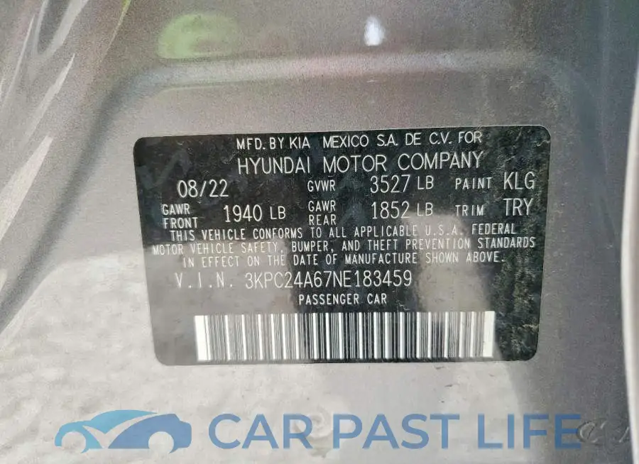 3KPC24A67NE183459# 12
