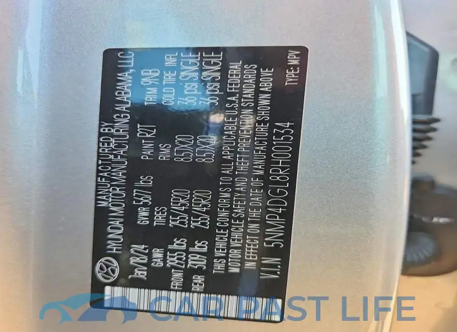 5NMP4DGL8RH001534# 13