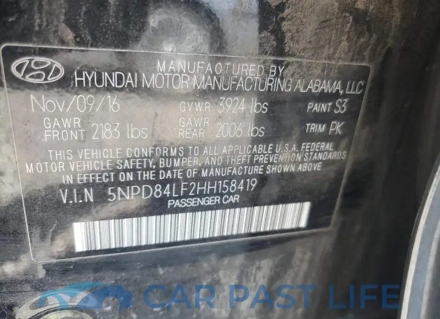 5NPD84LF2HH158419# 12
