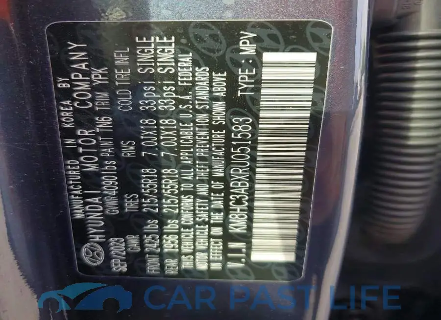KM8HC3ABXRU051583# 13