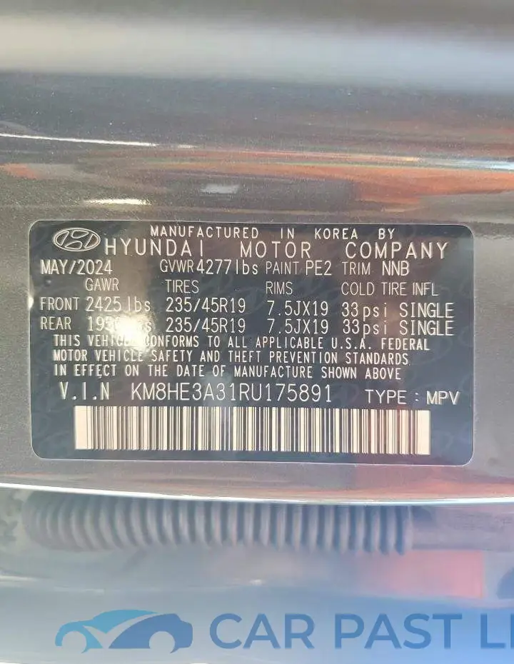 KM8HE3A31RU175891# 12