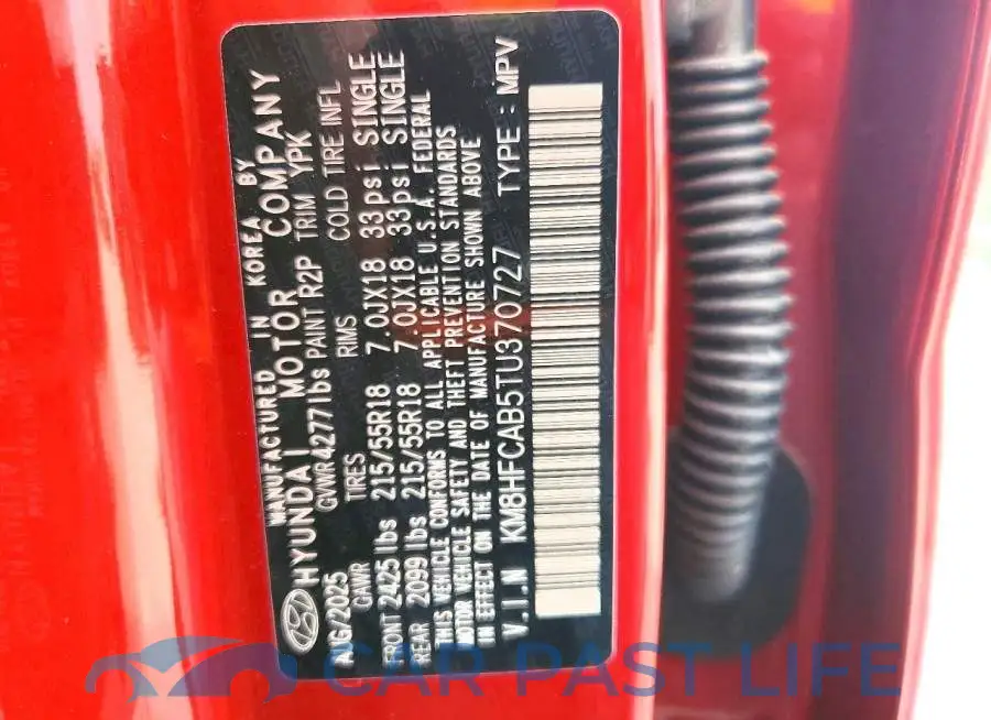 KM8HFCAB5TU370727# 13