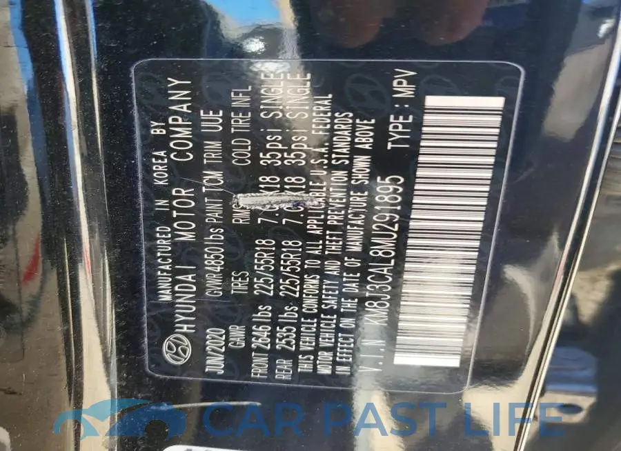 KM8J3CAL8MU291895# 13