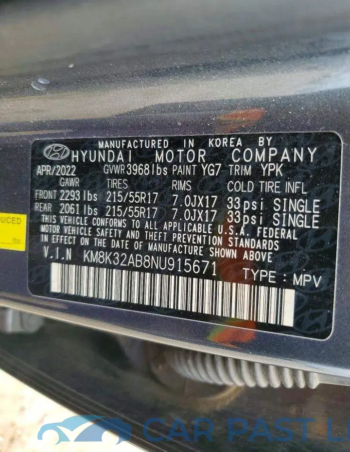 KM8K32AB8NU915671# 12