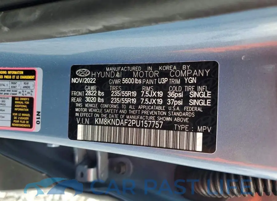 KM8KNDAF2PU157757# 12