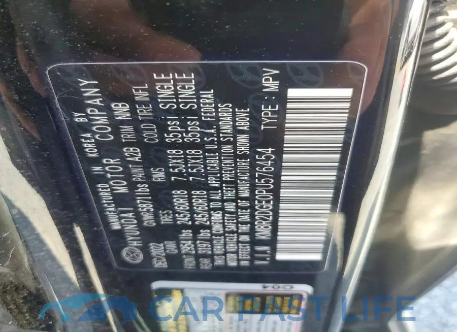 KM8R2DGE0PU576454# 12