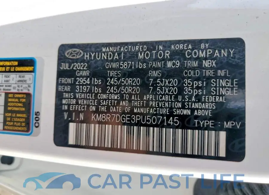 KM8R7DGE3PU507145# 14