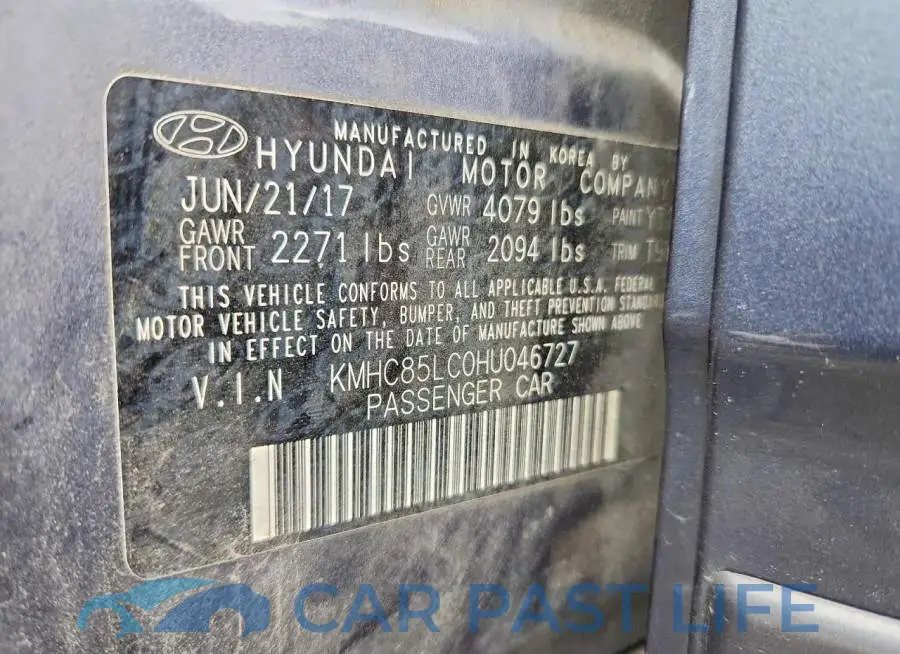 KMHC85LC0HU046727# 12