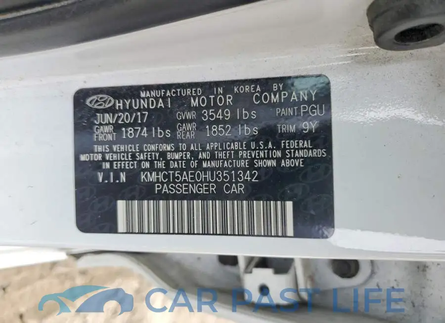 KMHCT5AE0HU351342# 13