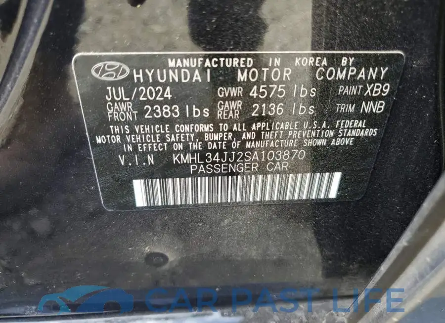KMHL34JJ2SA103870# 13