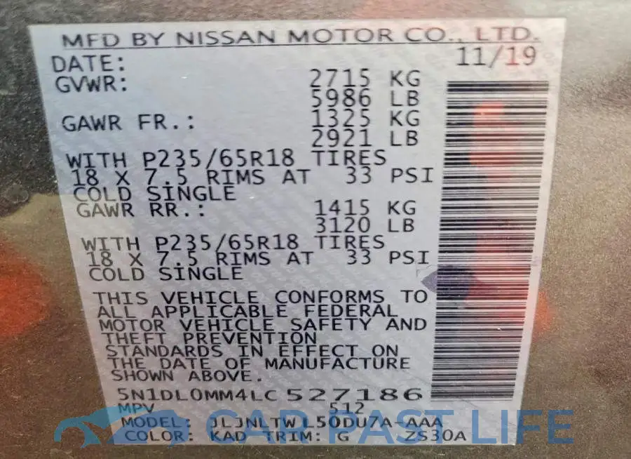 5N1DL0MM4LC527186# 13