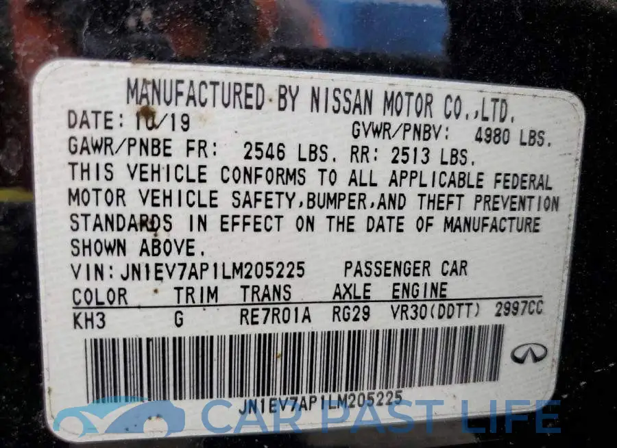 JN1EV7AP1LM205225# 12