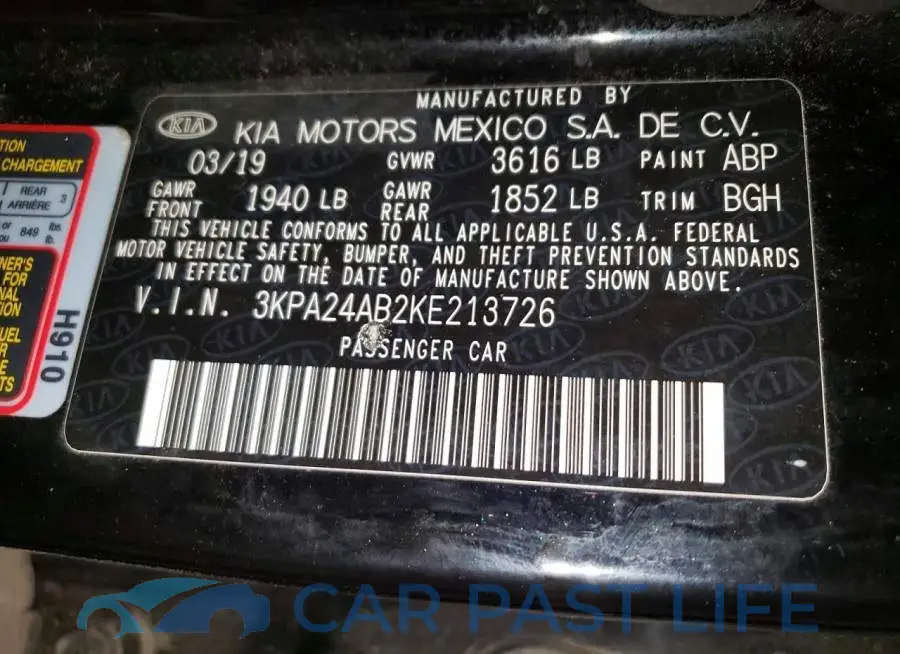 3KPA24AB2KE213726# 12