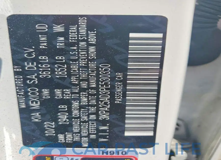 3KPA25AD3PE530350# 12