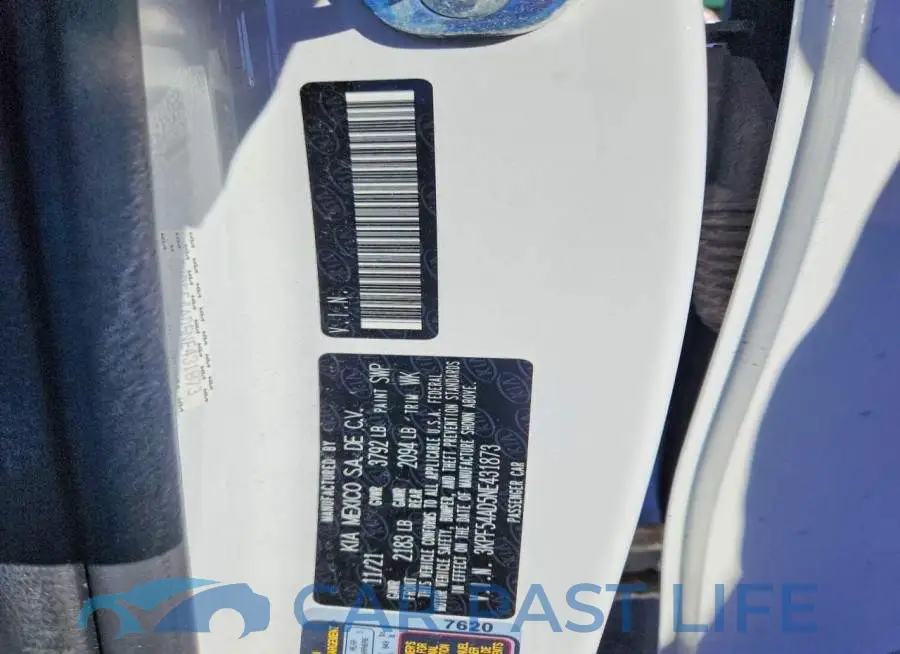 3KPF54AD5NE431873# 12