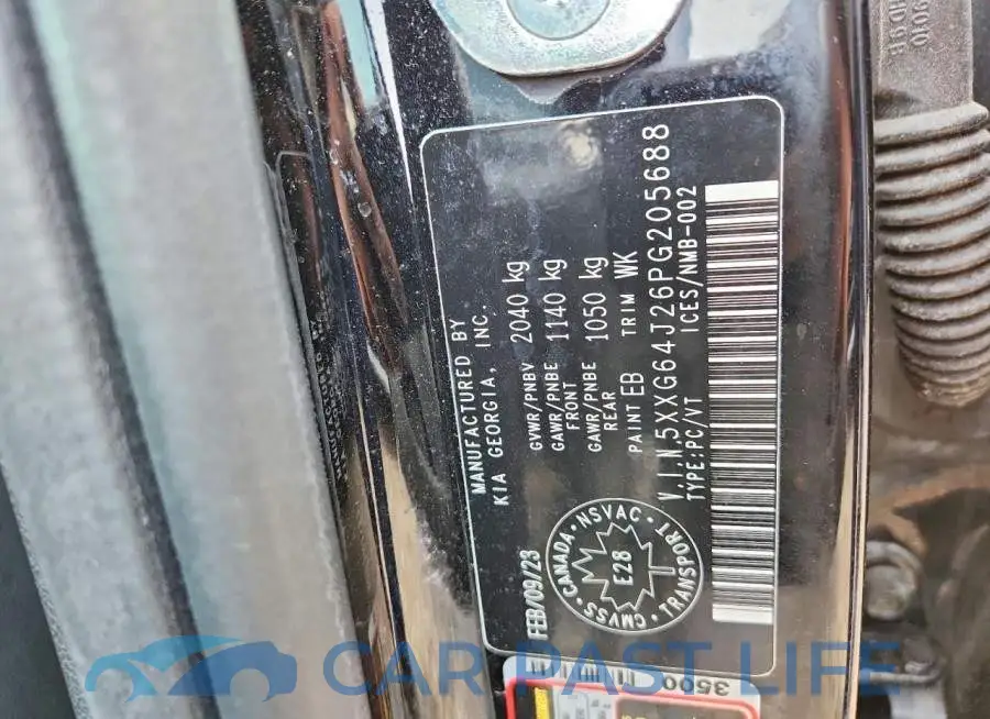 5XXG64J26PG205688# 13