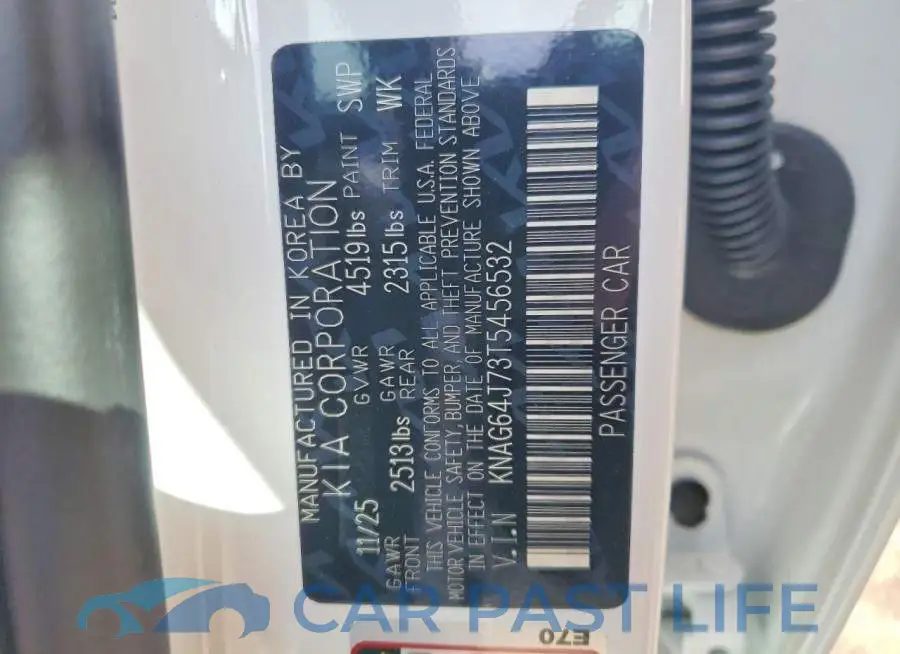 KNAG64J73T5456532# 13
