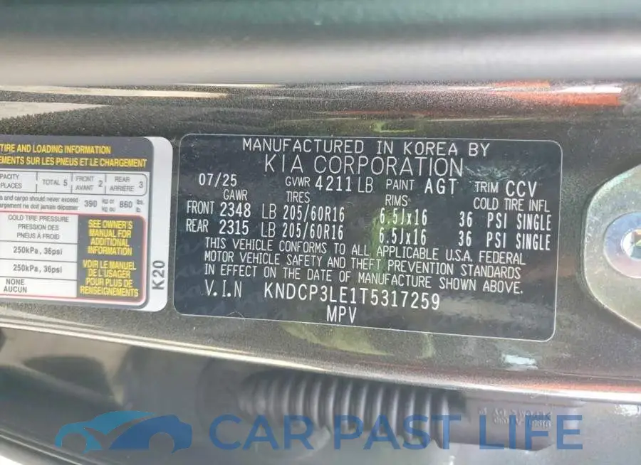 KNDCP3LE1T5317259# 13